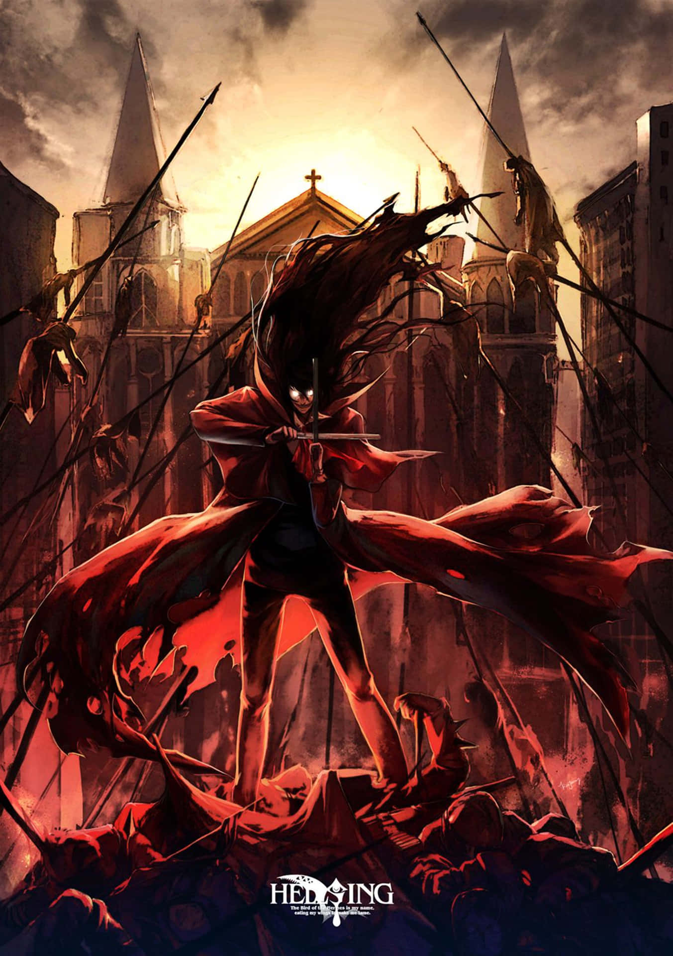 Caption: Dynamic Hellsing Ultimate 4k Resolution Capture Background
