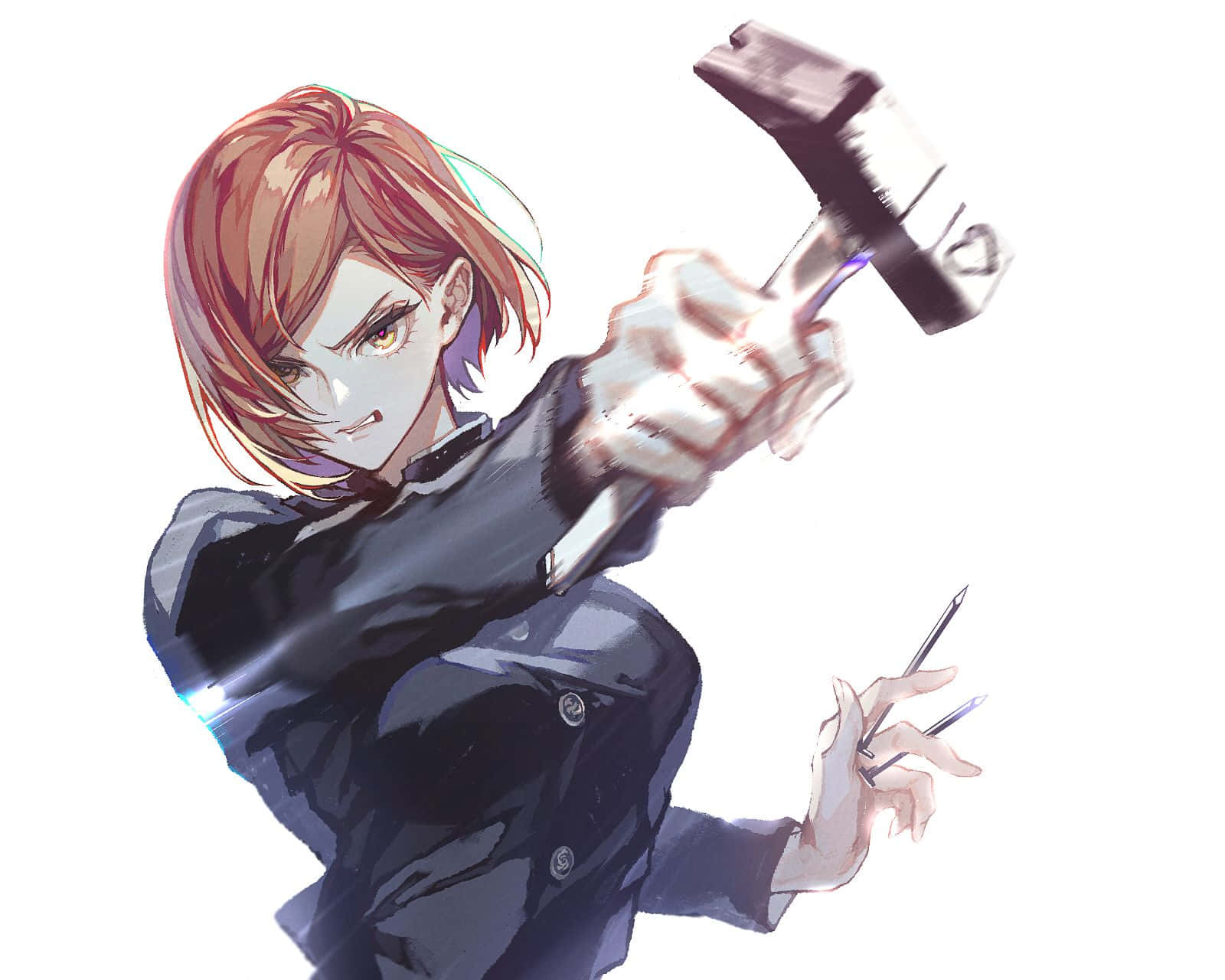 Caption: Dynamic Nobara Kugisaki In Action Background