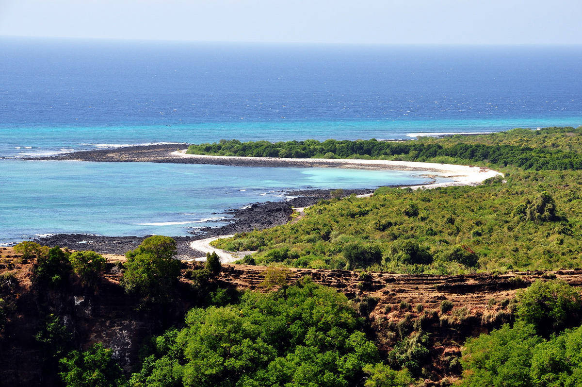 Caption: Dziani Boundouni Lake, Comoros - Bird's Eye View