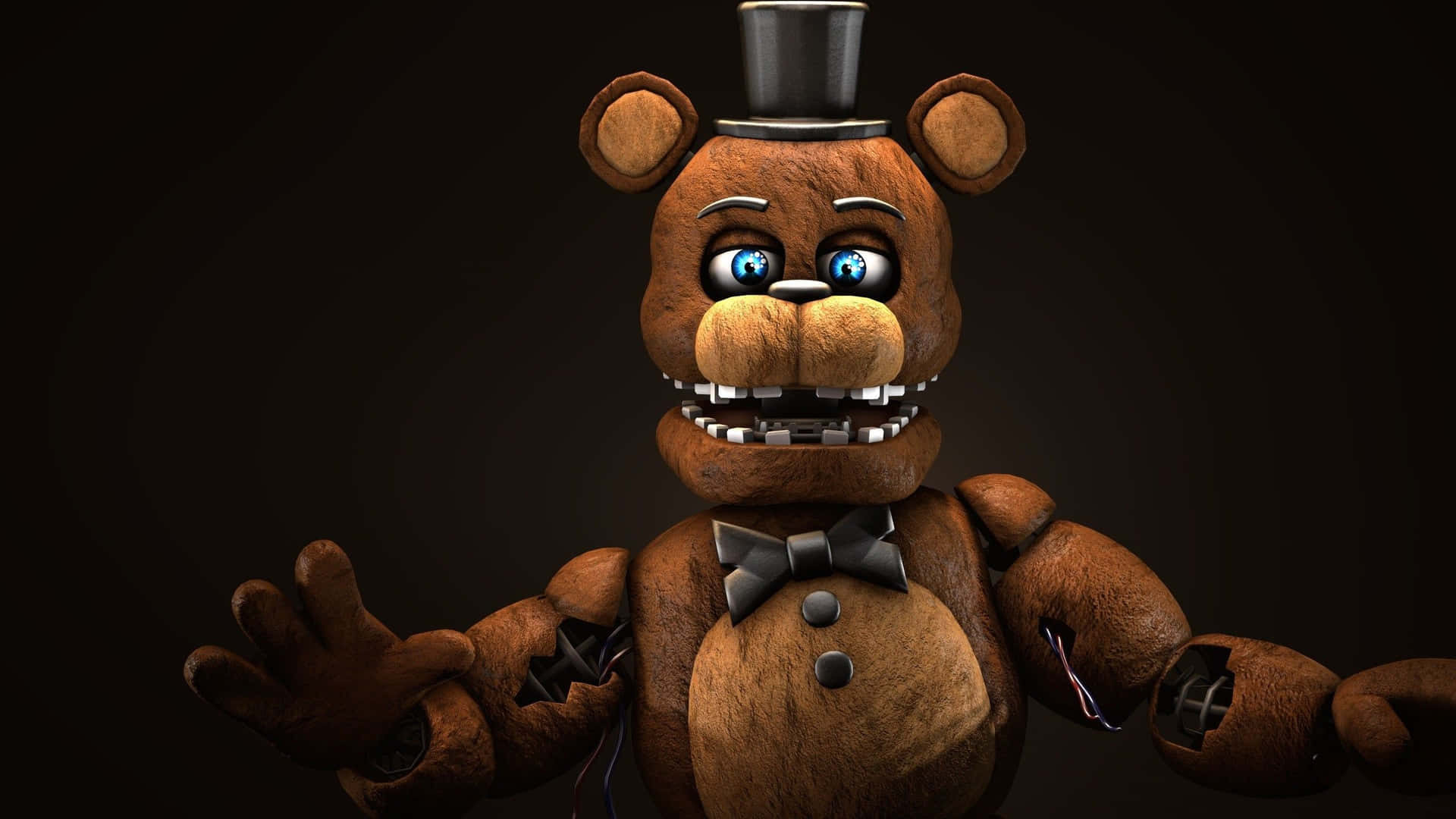 Caption: Eerie Night At Freddy Fazbear's Pizzaria Background