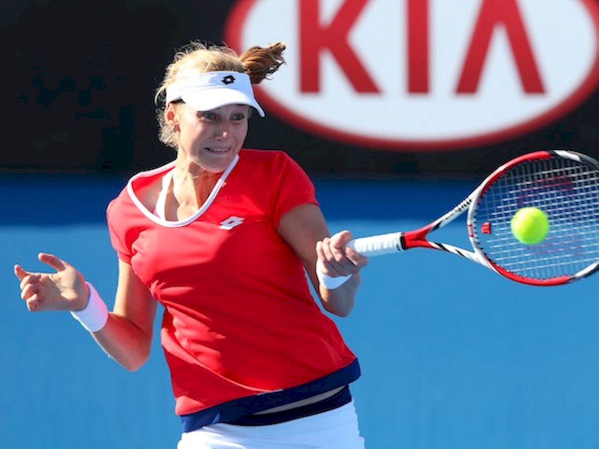 Caption: Ekaterina Makarova Returning A Ball Background