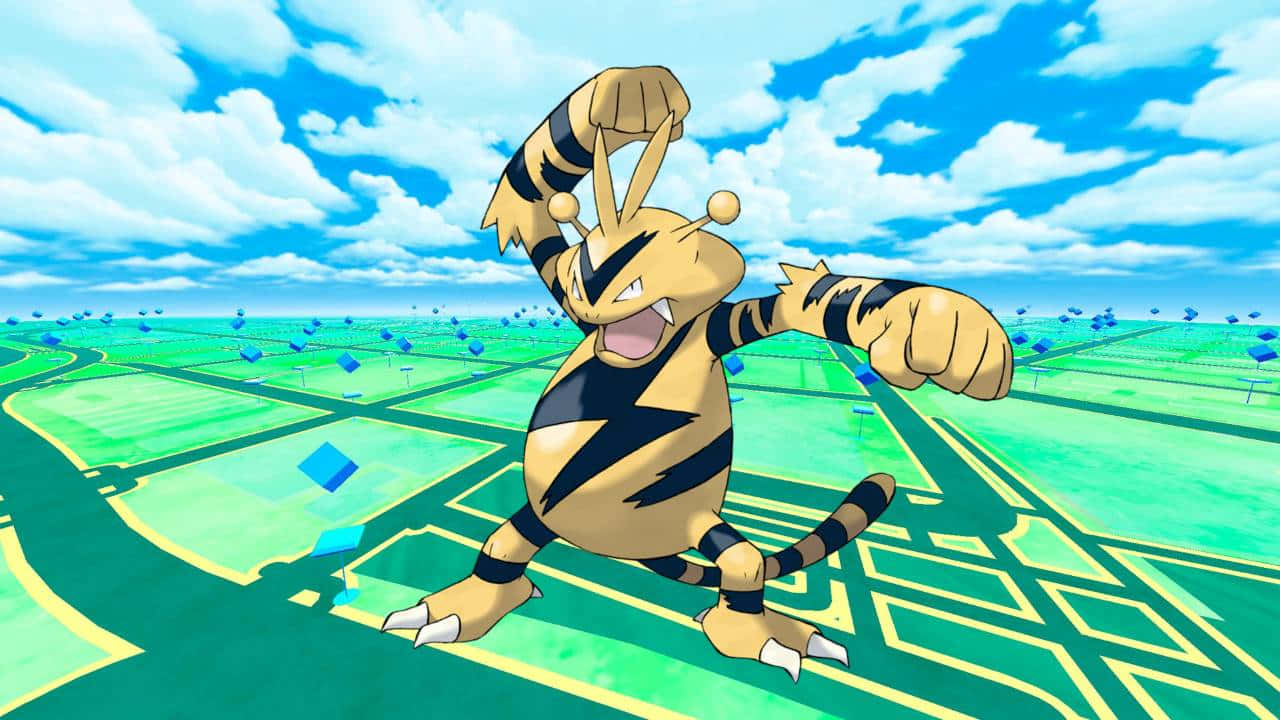 Caption: Electabuzz Exploring In The Pokemon Go Universe Background