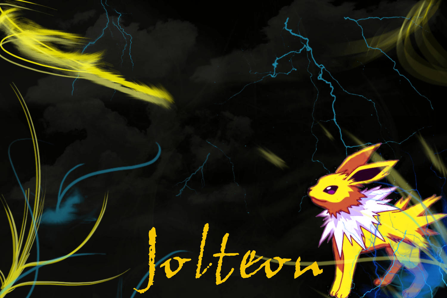 Caption: Electric Energy - The Vibrant Spark Of Jolteon Background