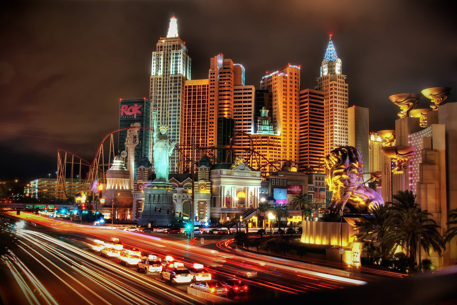 Caption: Electrifying Nightlife In Las Vegas 4k Background