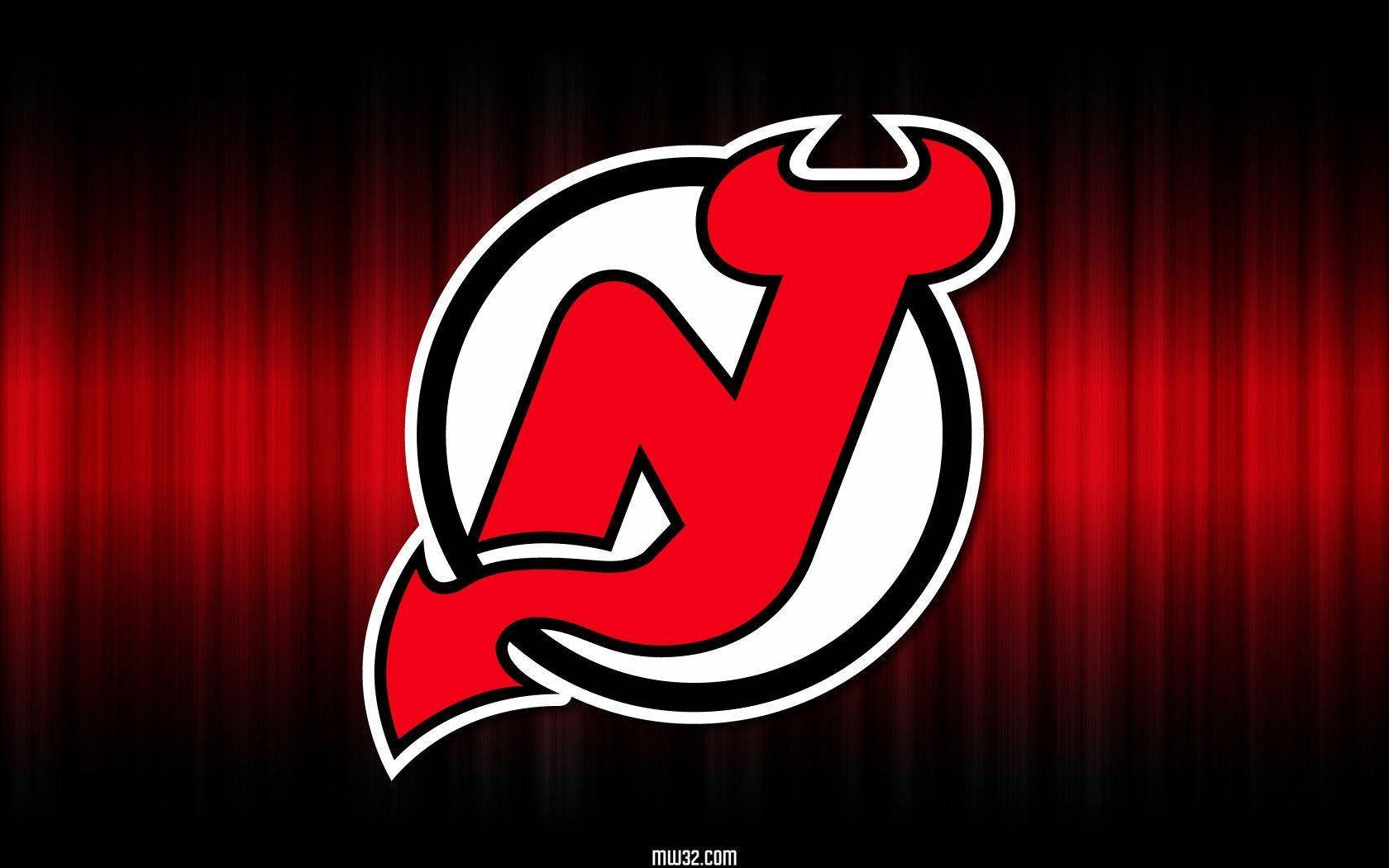 Caption: Emblematic Logo Of New Jersey Devils Hockey Team