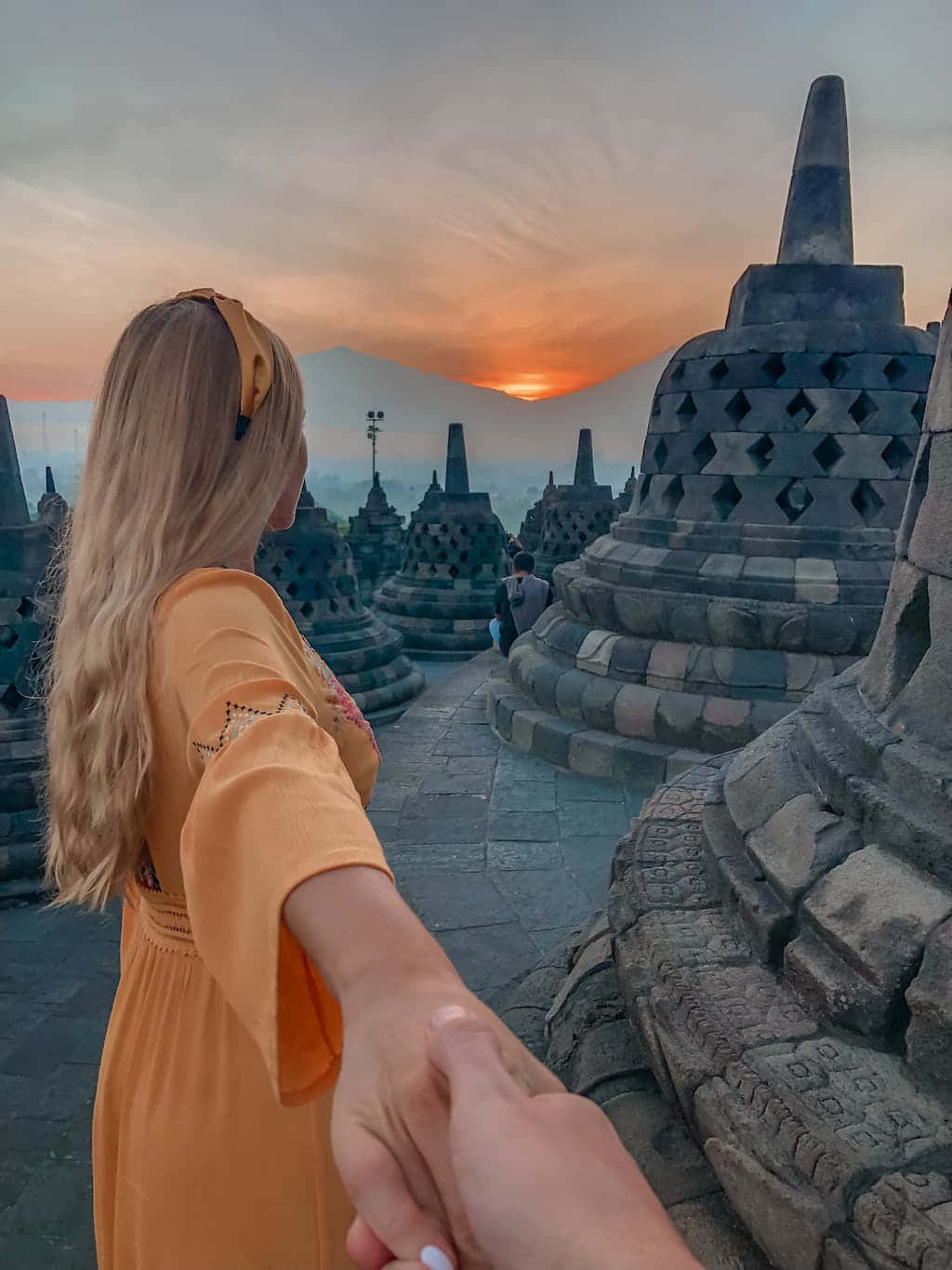 Caption: Embracing Serenity At The Majestic Borobudur Temple Background