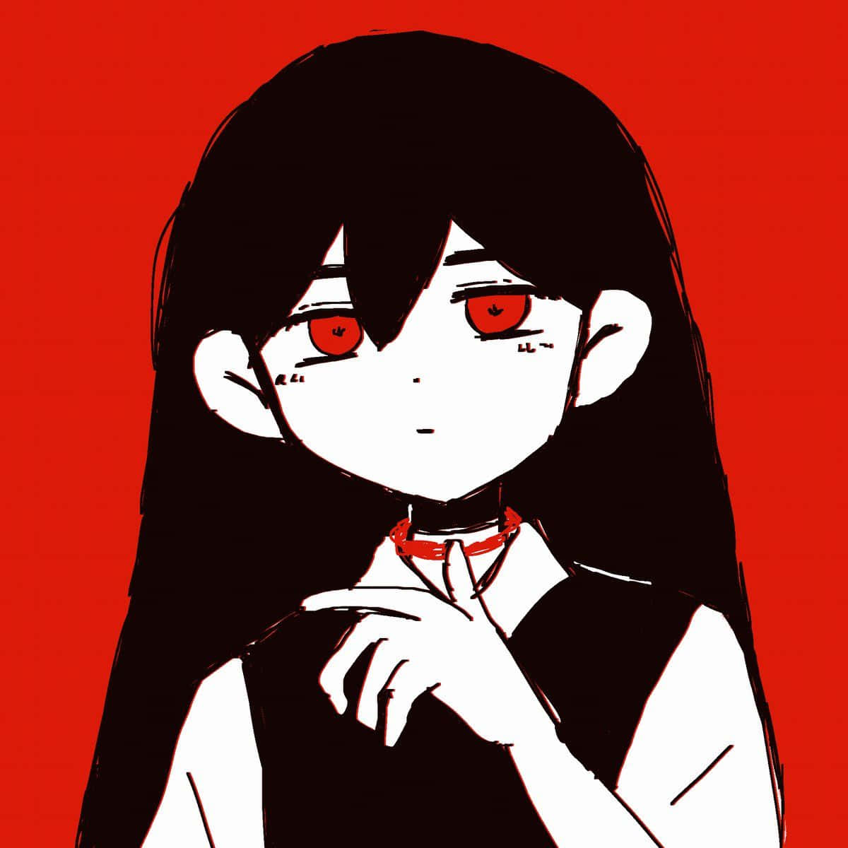 Caption: Emotive Image Of Mari From Omori Game Background
