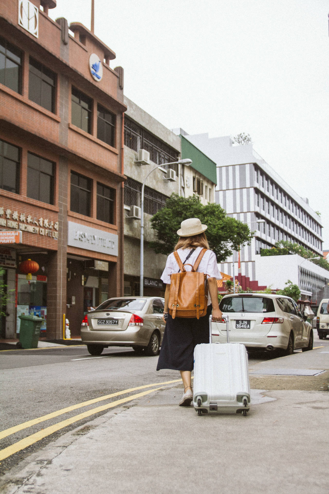 Caption: Empowering Solo Travel Adventure Background