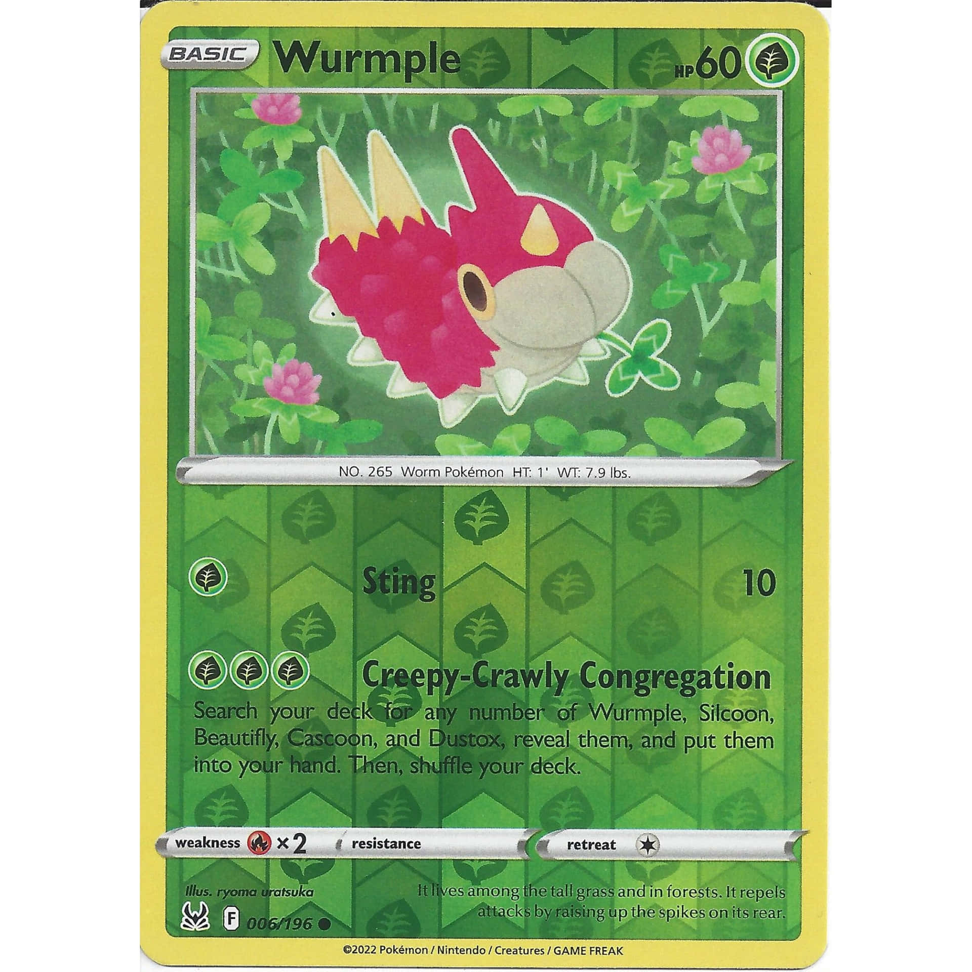 Caption: Enchanting Close-up Of Wurmple In Its Natural Habitat Background