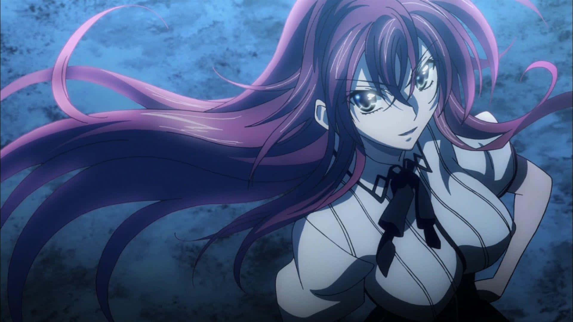 Caption: Enchanting Rias Gremory In Action Background