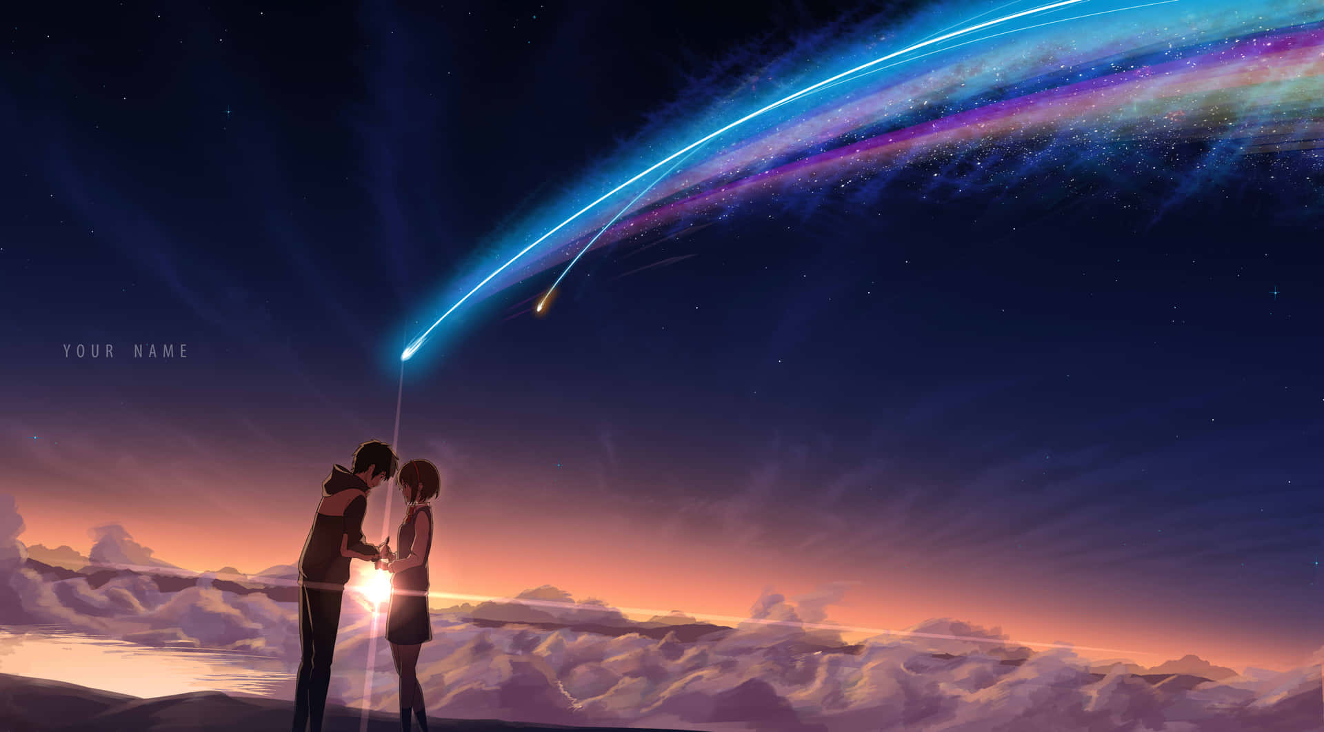 Caption: Enchanting Scene From A Romantic Japanese Anime Movie Background