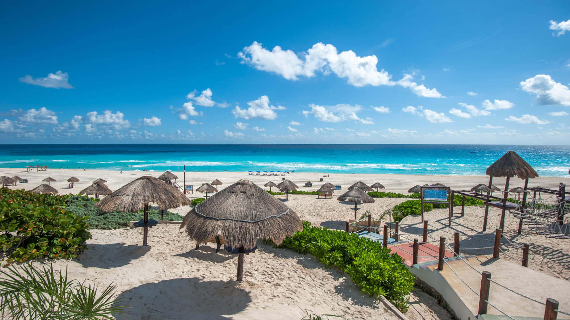 Caption: Enchanting Seaside View Of Cancun, Mexico