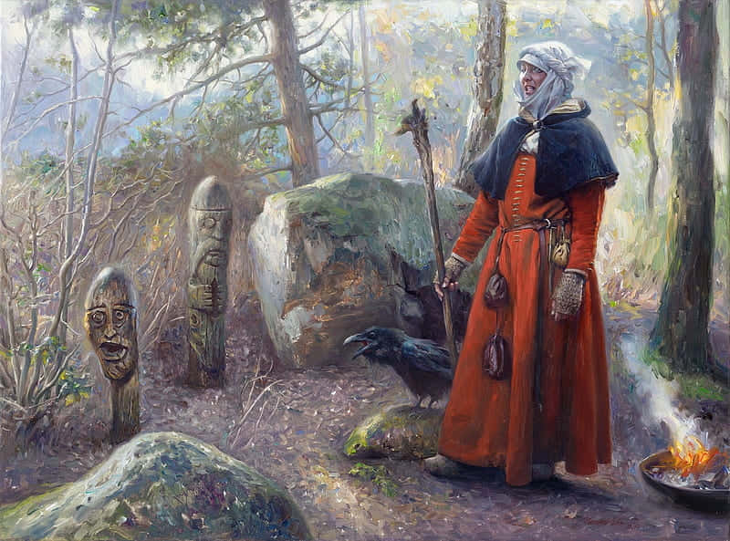 Caption: Energized Woman In A Forest Background