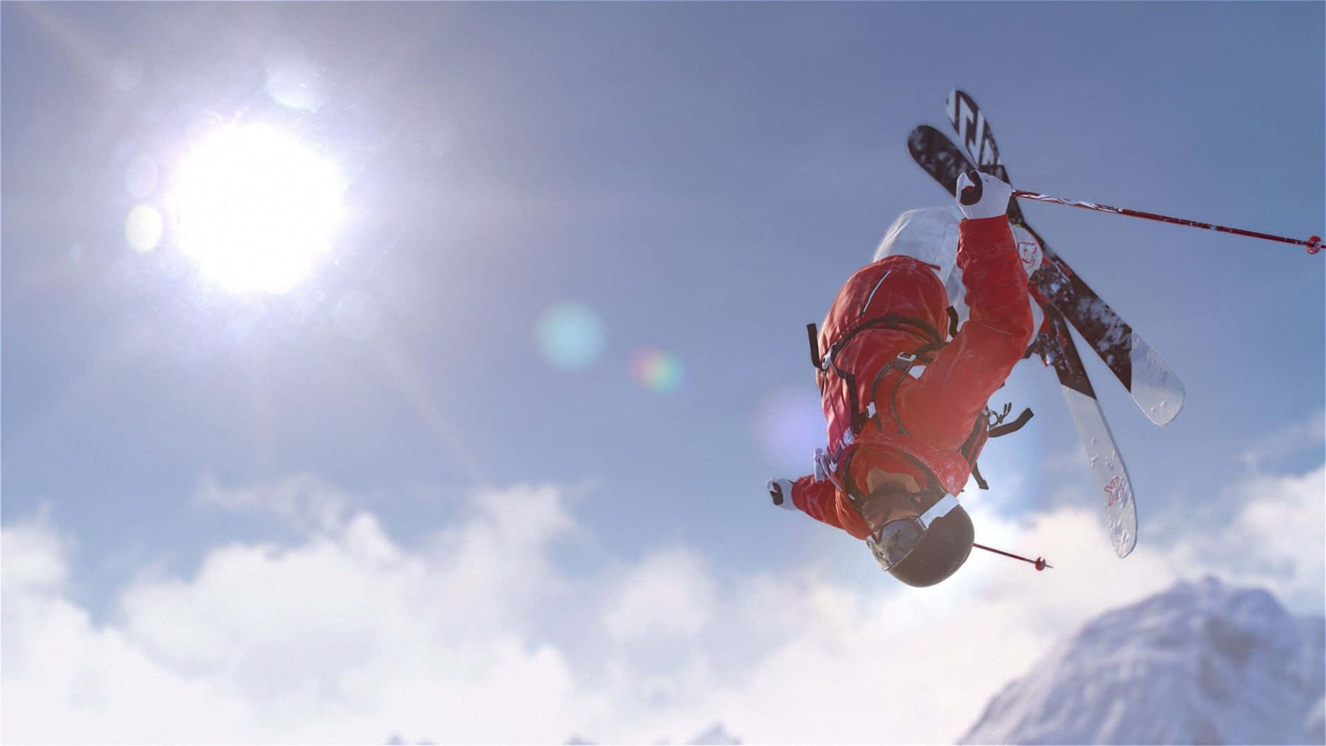 Caption: Engaging The Slopes At Dawn Background