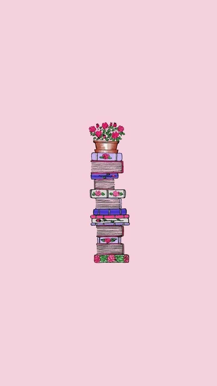 Caption: Engrossing Book Collection Displayed On An Iphone Screen Background