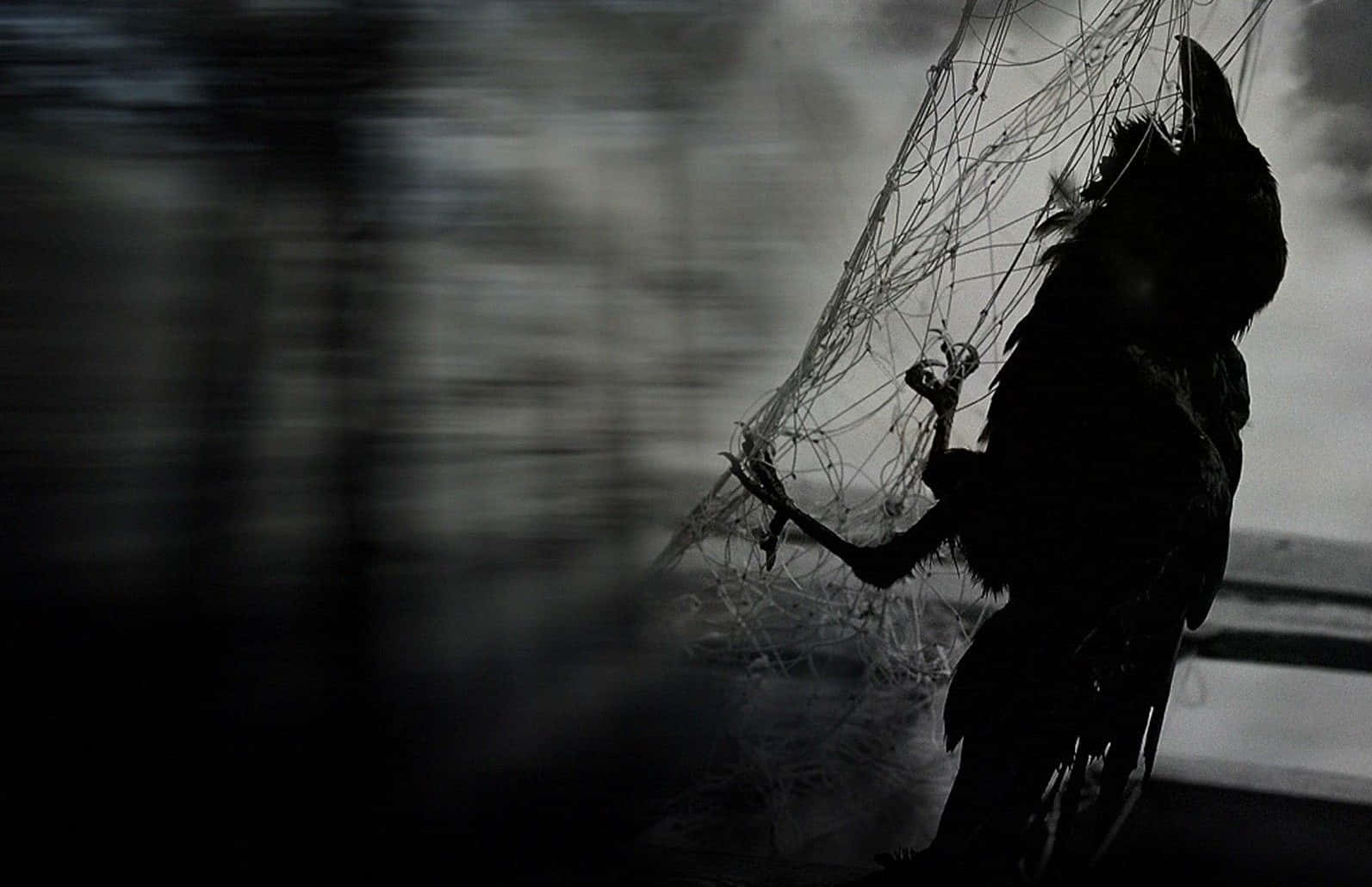 Caption: Enigmatic Dark Gothic Castle Background