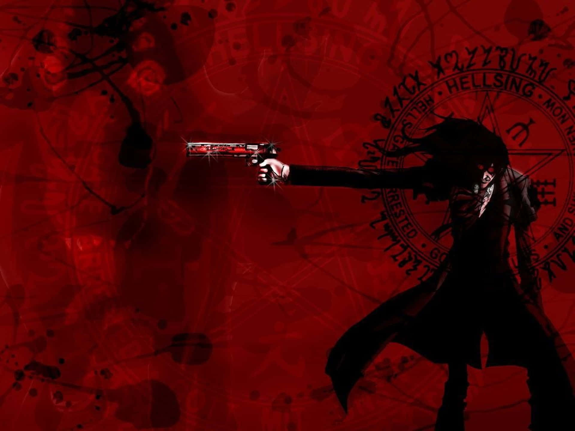 Caption: Enigmatic Hellsing Ultimate Character In 4k Resolution Background