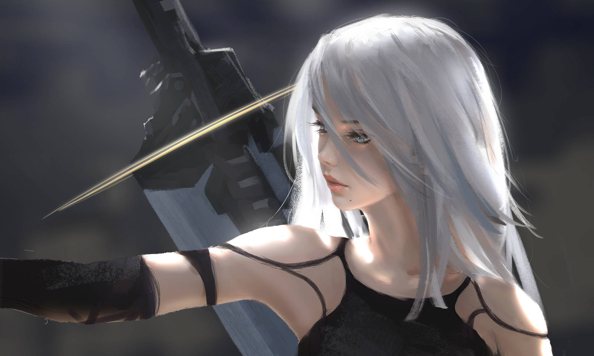 Caption: Epic 4k Gaming - Nier Automata A2 Background