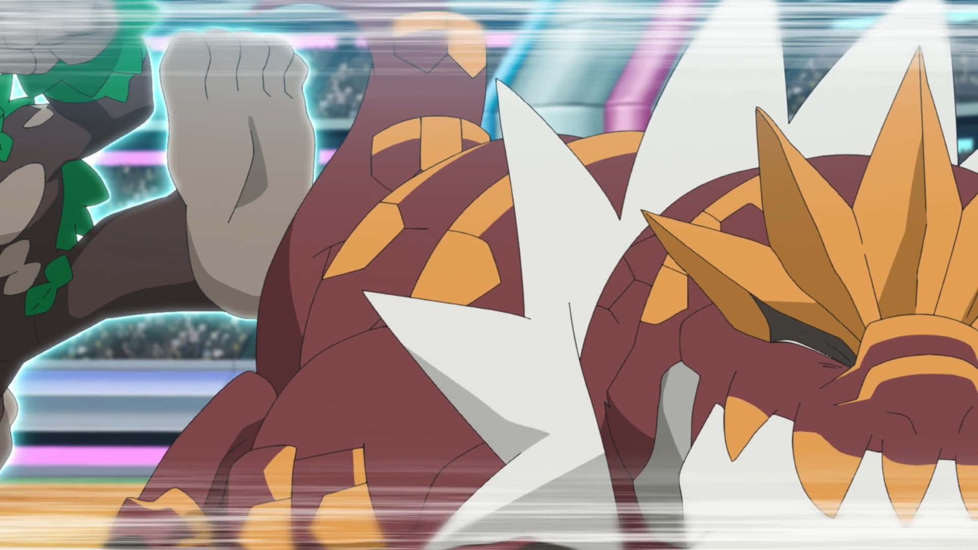 Caption: Epic Battle - Rillaboom Vs Tyrantrum
