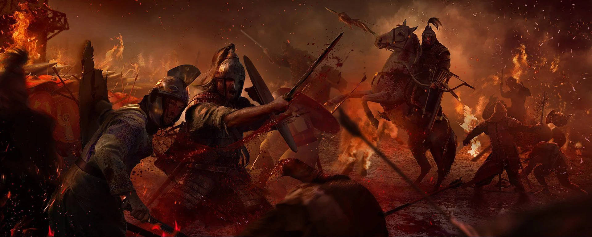 Caption: Epic Battle Scene From Total War: Rome 2 Background