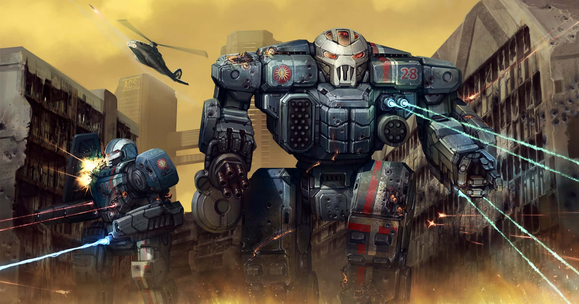 Caption: Epic Mech Battle In Battletech Universe