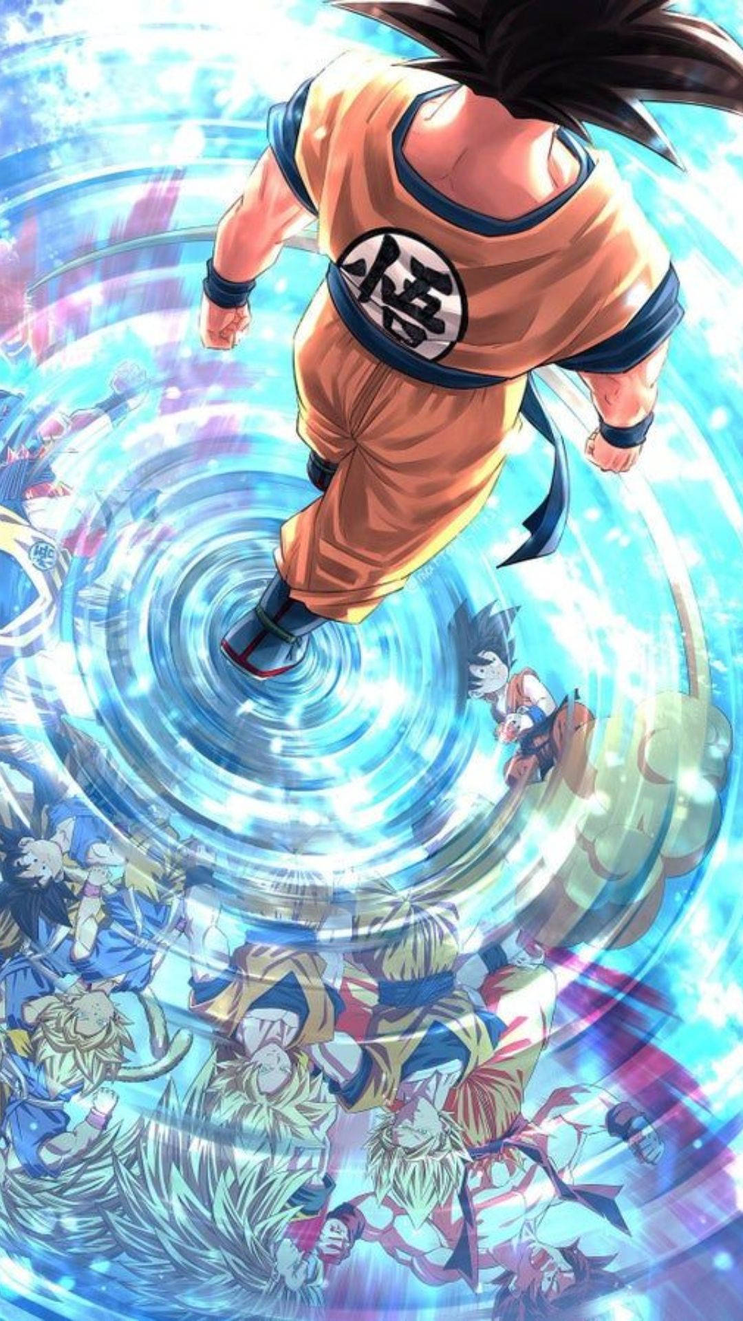 Caption: Epic Saiyan Battle Display - Dragon Ball Z Iphone Wallpaper