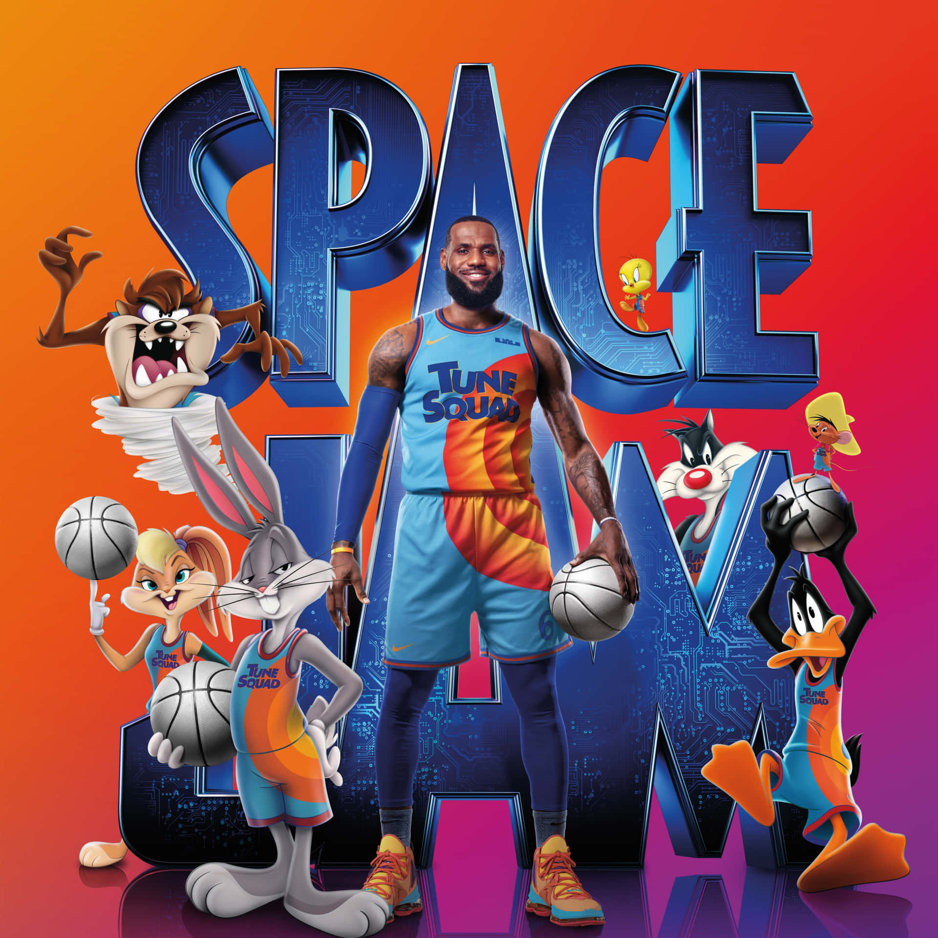 Caption: Epic Team Up - Space Jam A New Legacy Characters Background