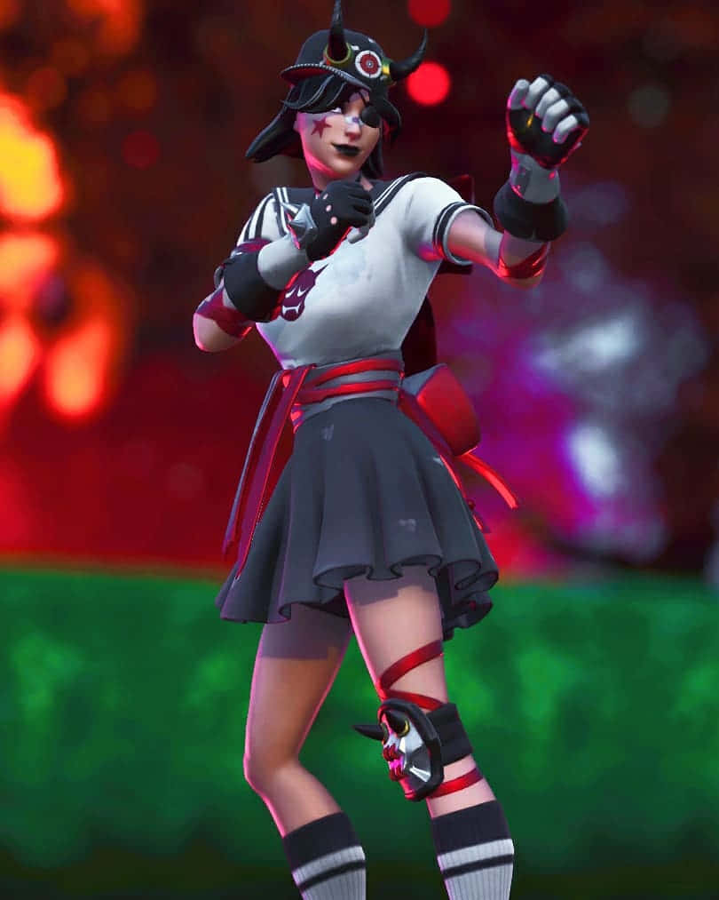 Caption: Exciting In-game Action From Fanatical Fortnite Background