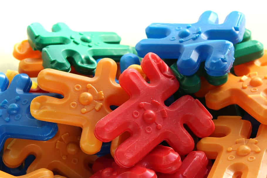 Caption: Exciting Learning Journey With Educational Toys Background