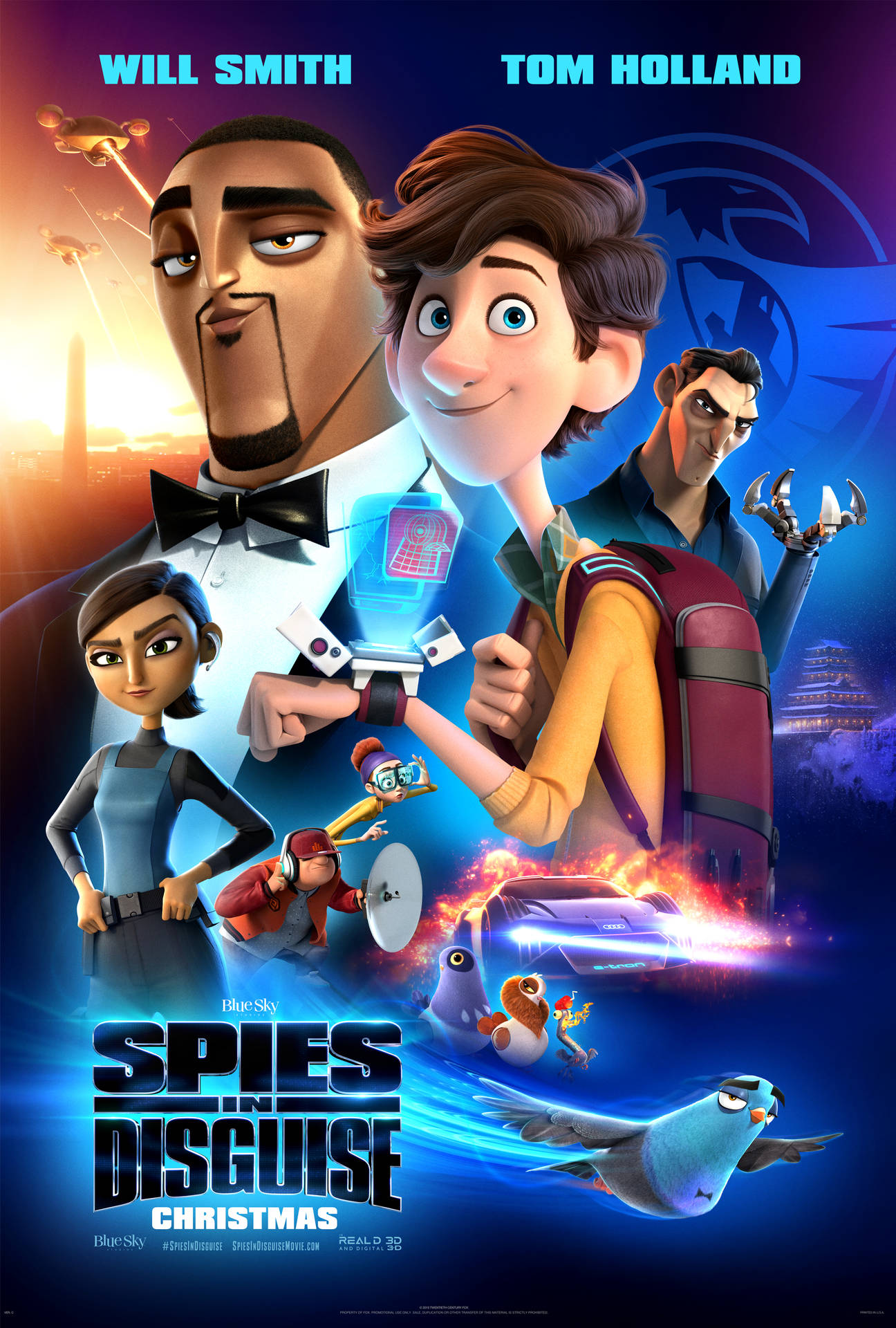 Caption: Exciting New Poster Of Animated Movie, Spies In Disguise Background