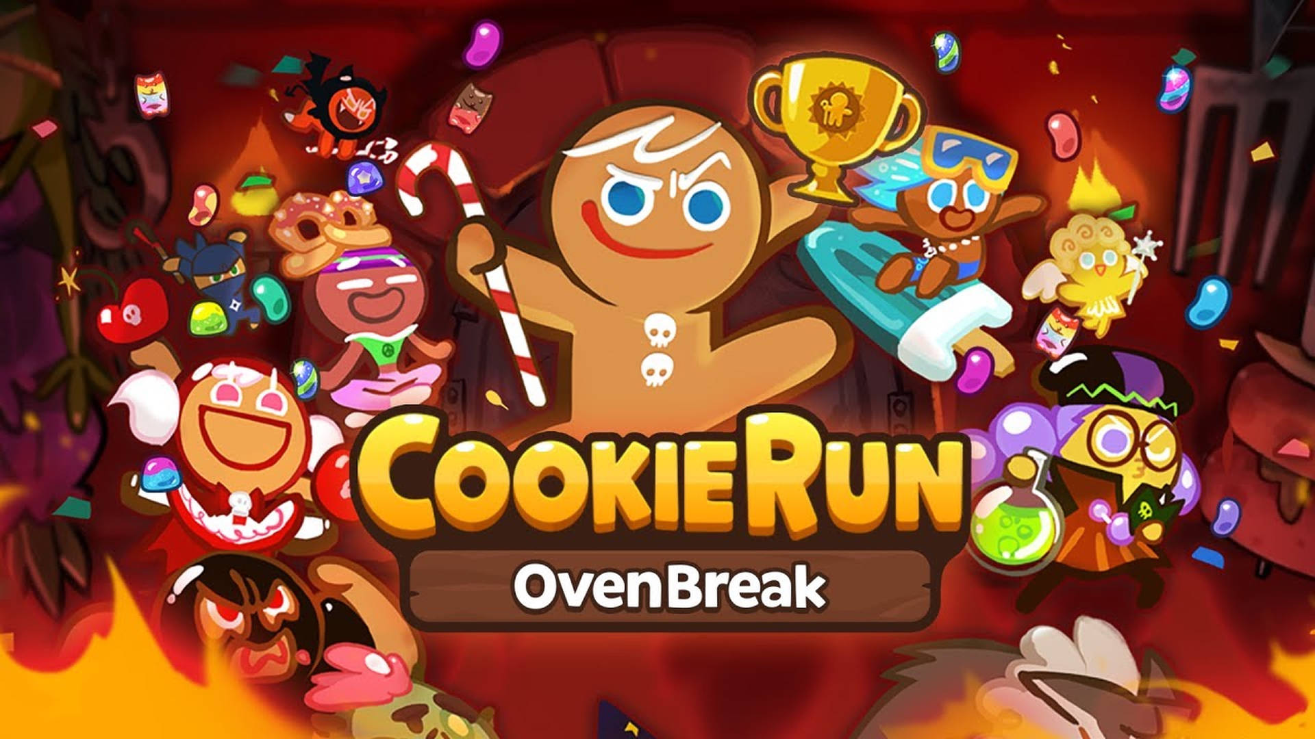 Caption: Exciting Race In Cookie Run Ovenbreak Background