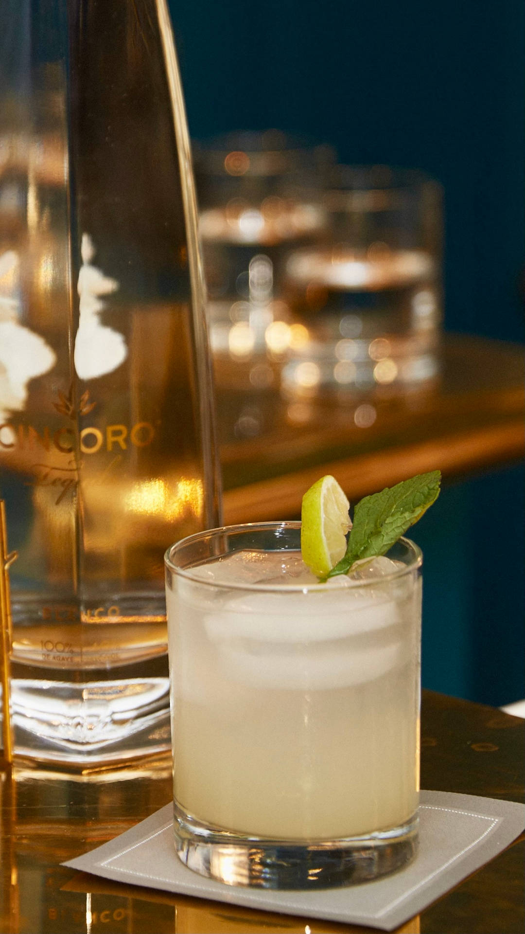 Caption: Exquisite Cincoro Tequila Lime Cocktail