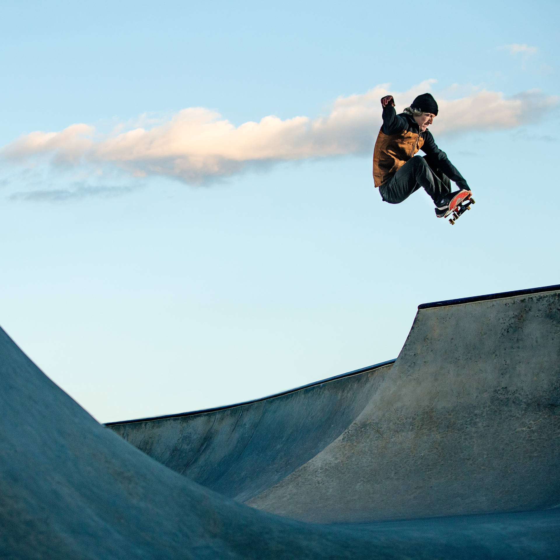 Caption: Fearless Skater Performing An Fs Nose Pick Background