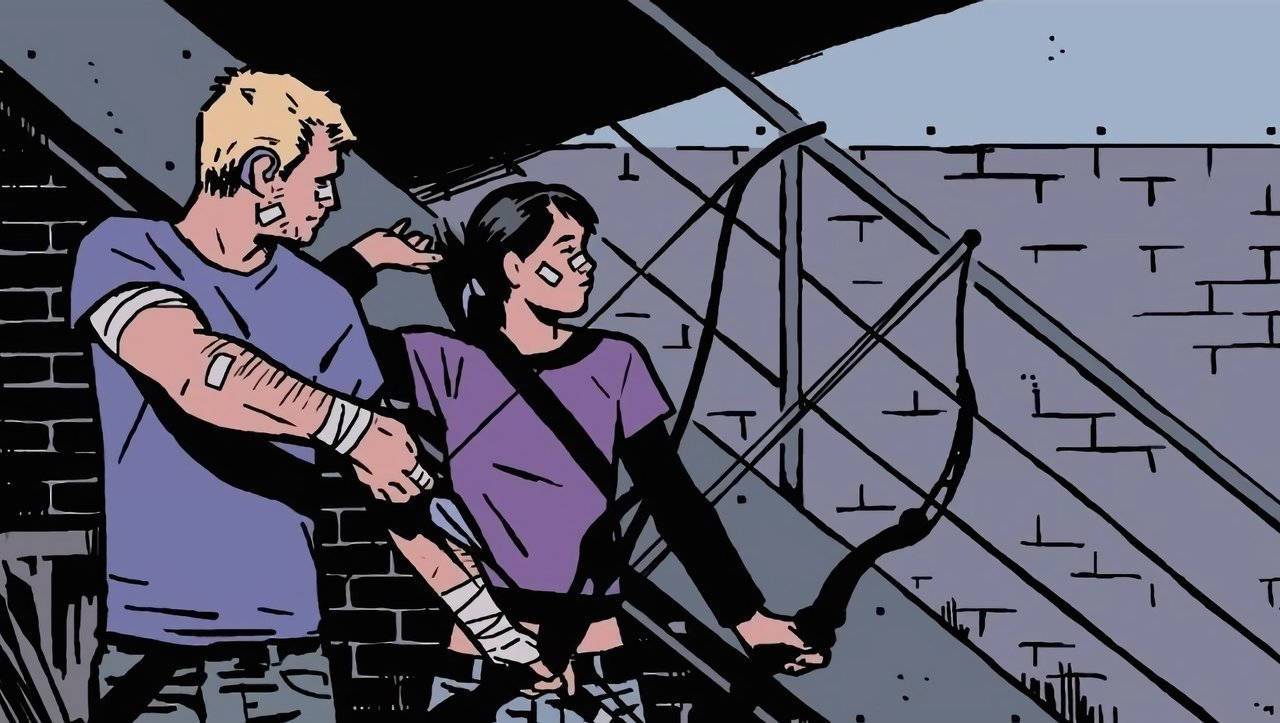 Caption: Fierce And Determined Kate Bishop In Action