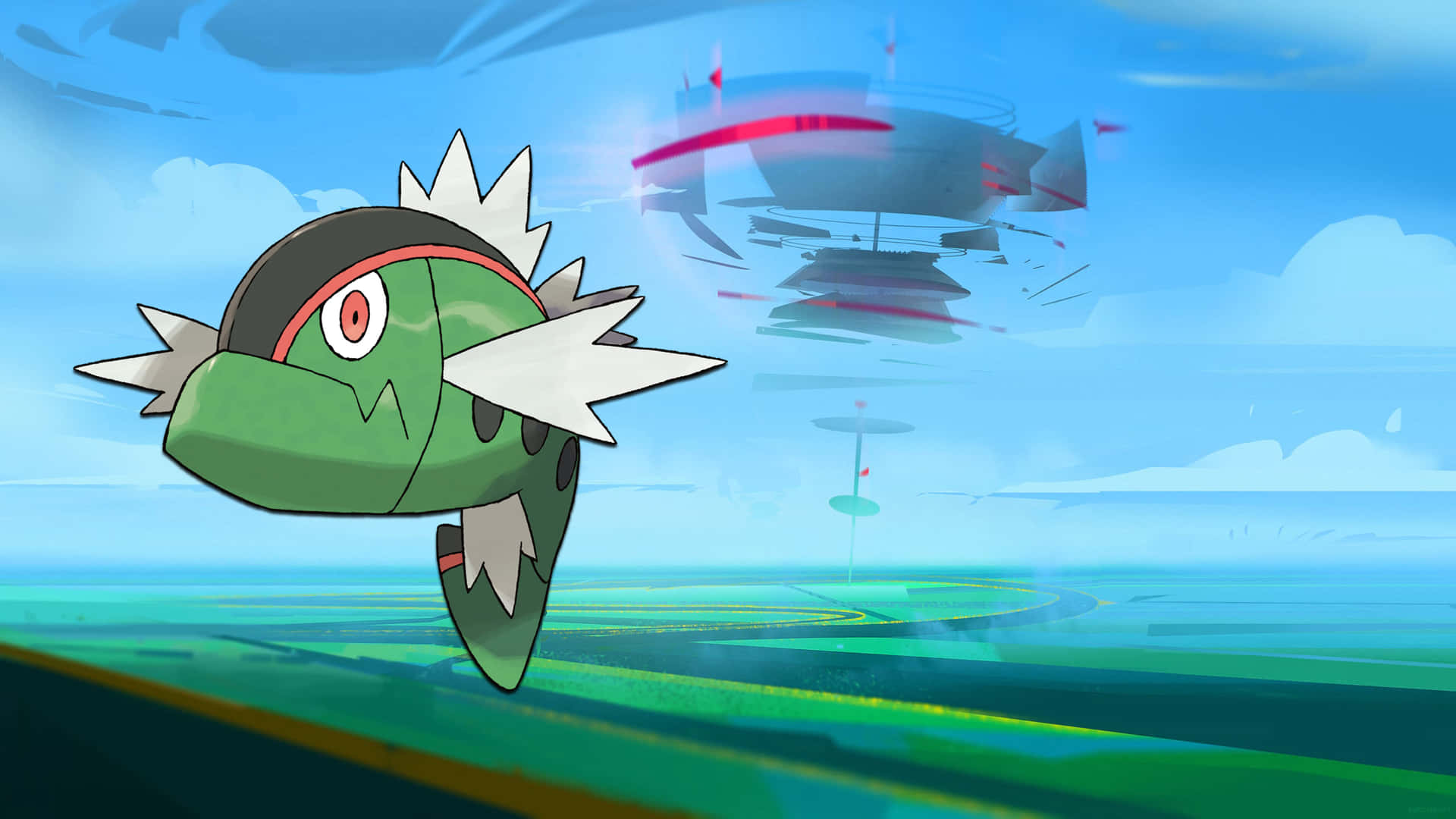 Caption: Fierce Basculin - The Water Type Pokémon In Action Background