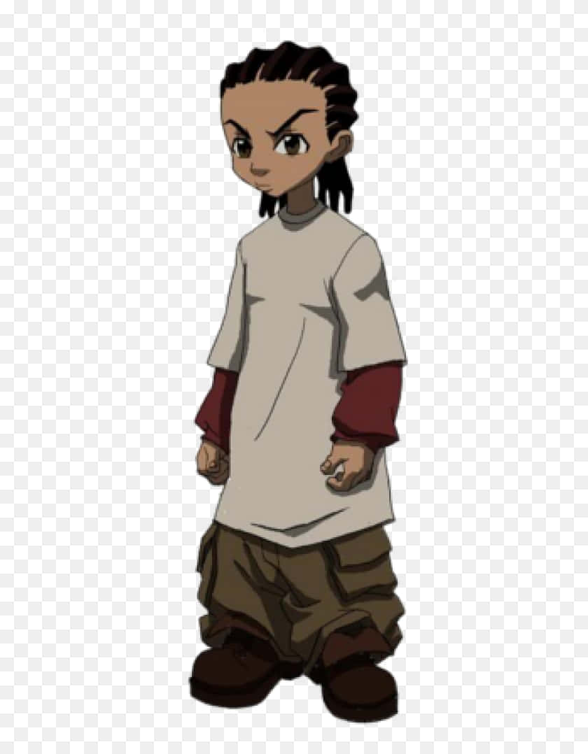 Caption: Fierce Gaze - A Boondocks Portrait Background