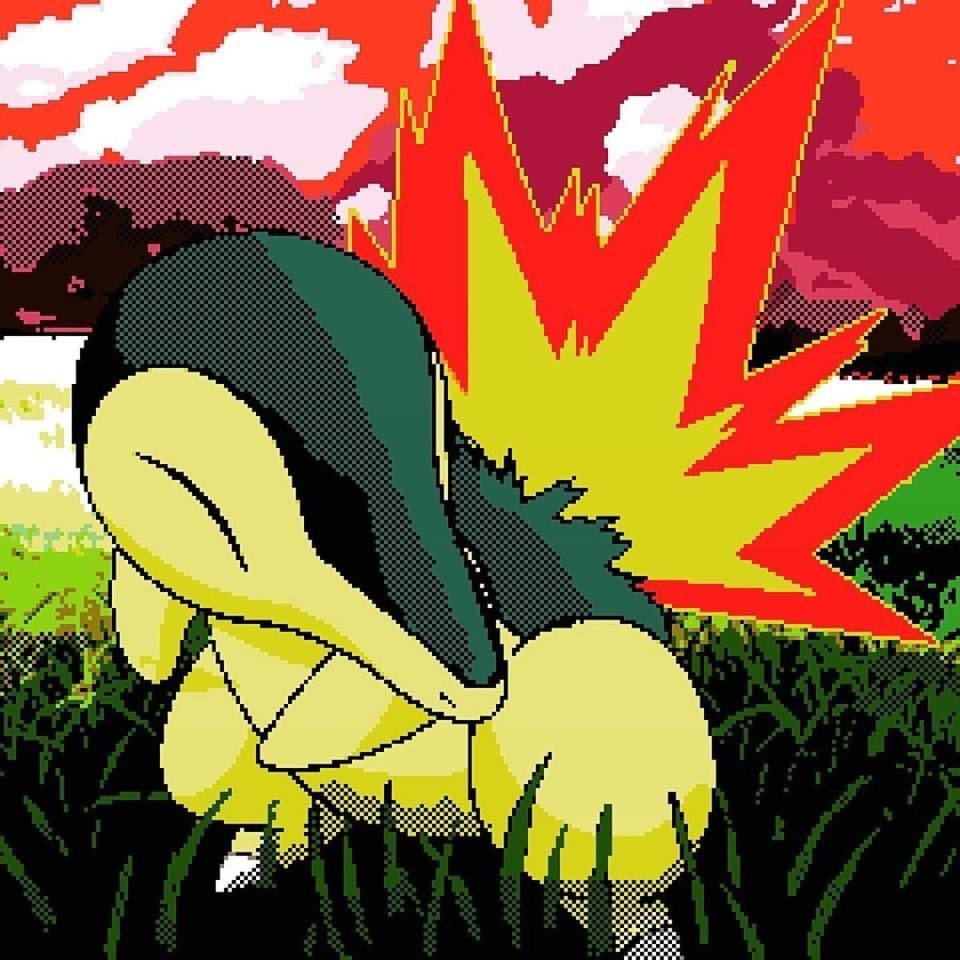 Caption: Fiery Fury - A Typhlosion Unleashes Its Power Background