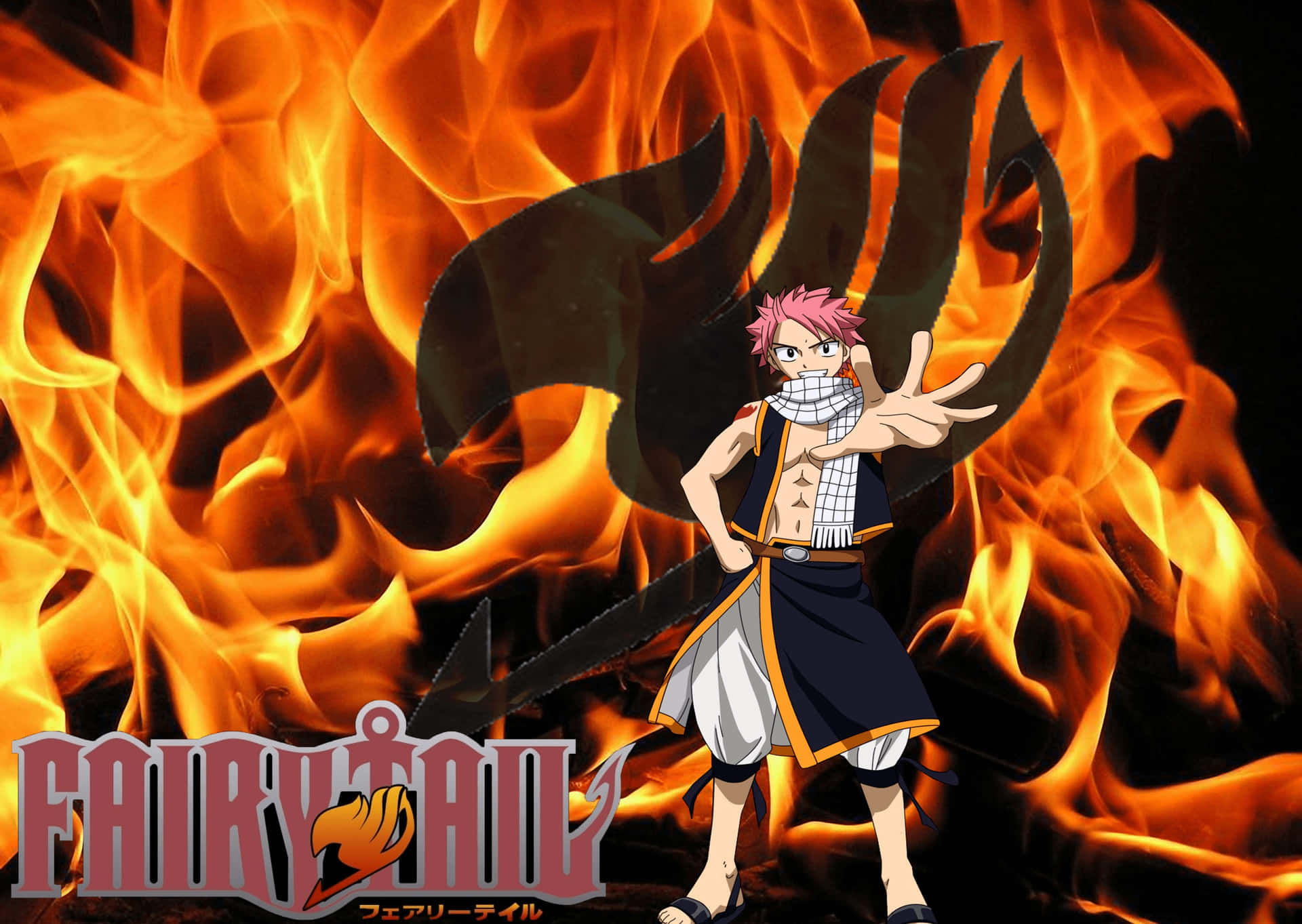 Caption: Fiery Natsu Dragneel Ready For Battle