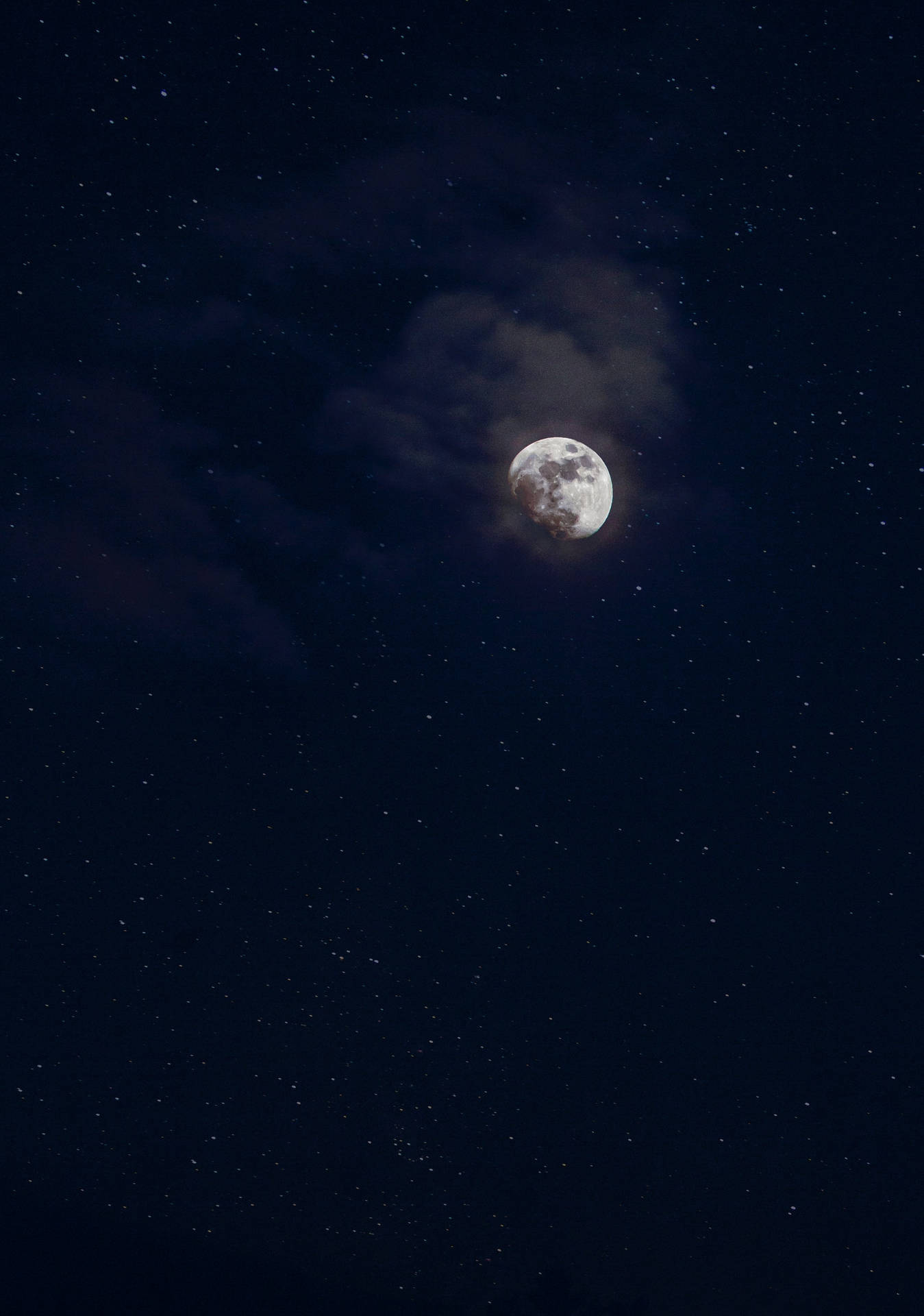 Caption: Full Moon Captured On Lenovo Tablet Screen Background
