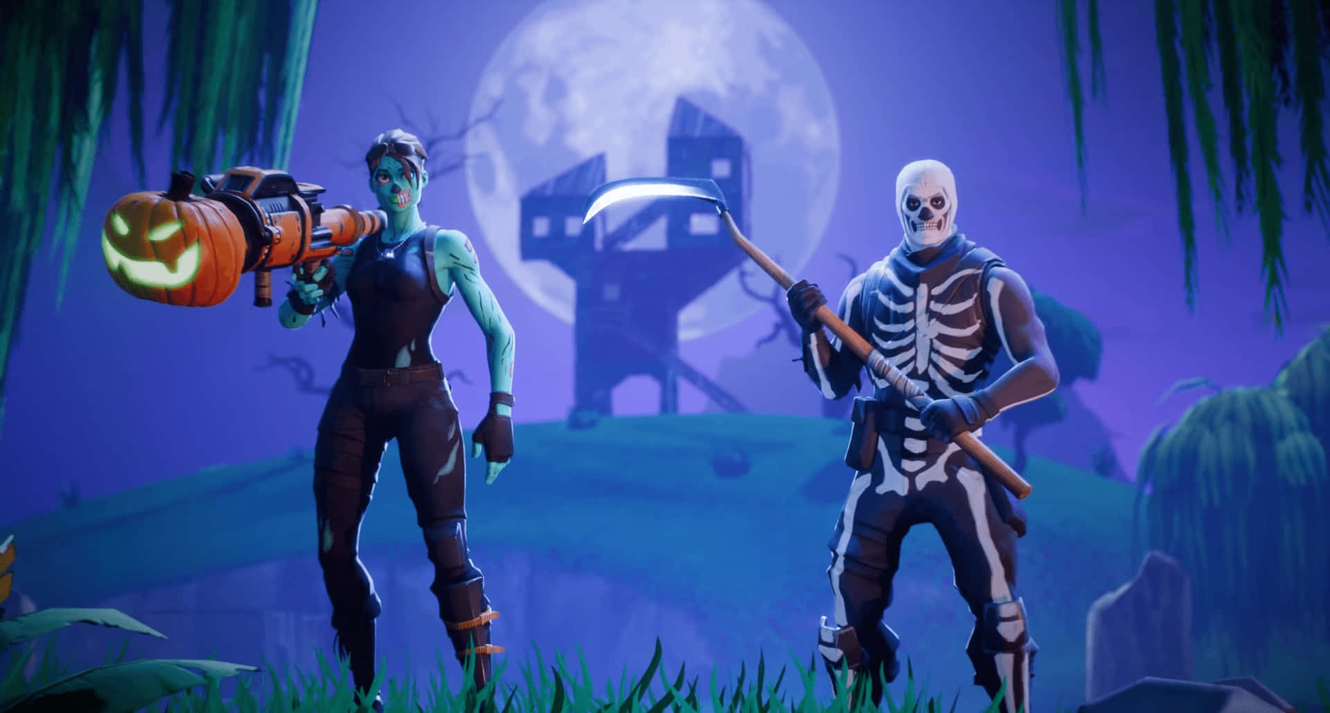 Caption: Fye No Skin Fortnite Player In Action Background