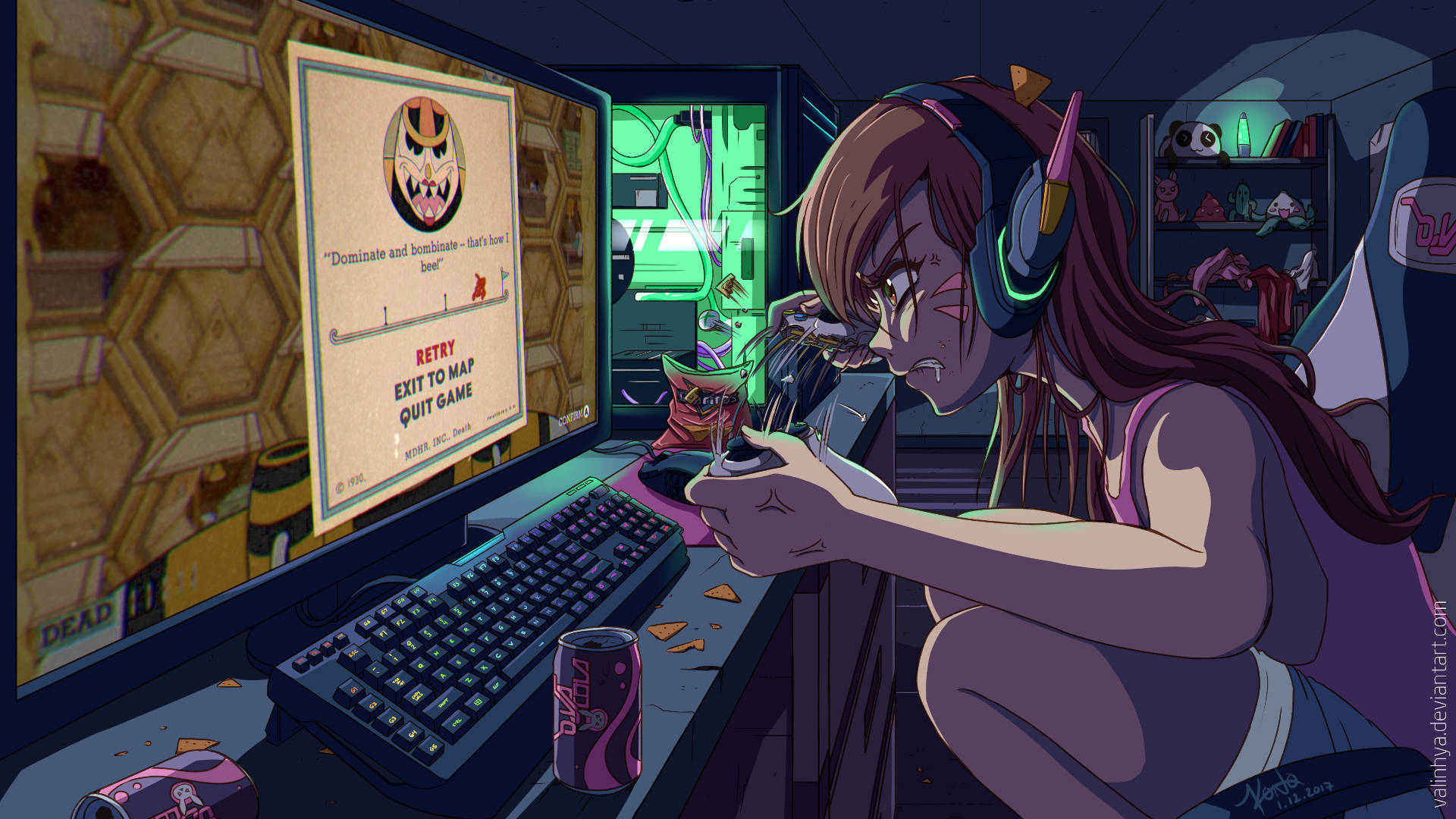 Caption: Gamer's Paradise: D.va Themed Gaming Desk
