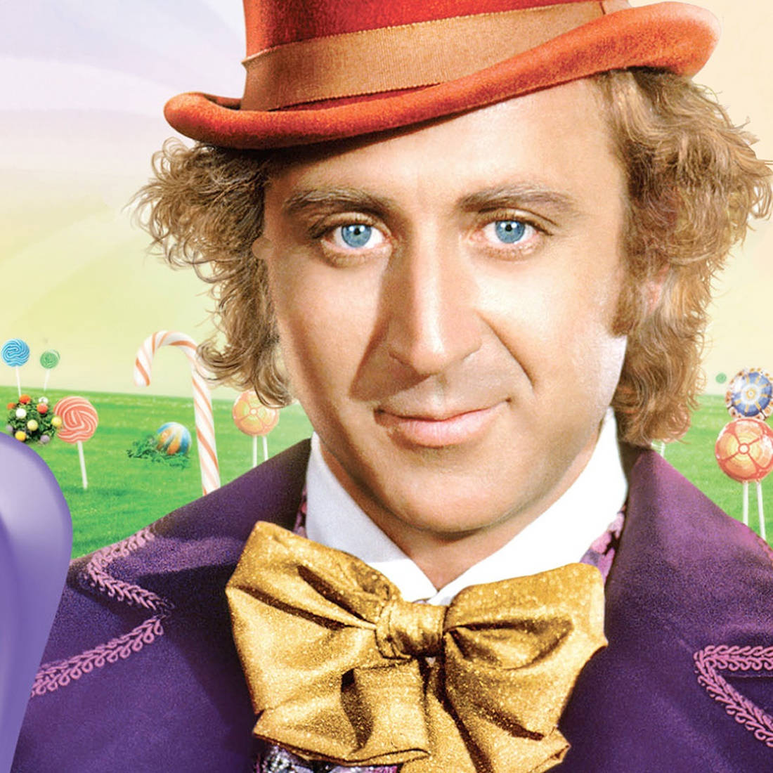 Caption: Gene Wilder As Willy Wonka In The Legendary Film. Background