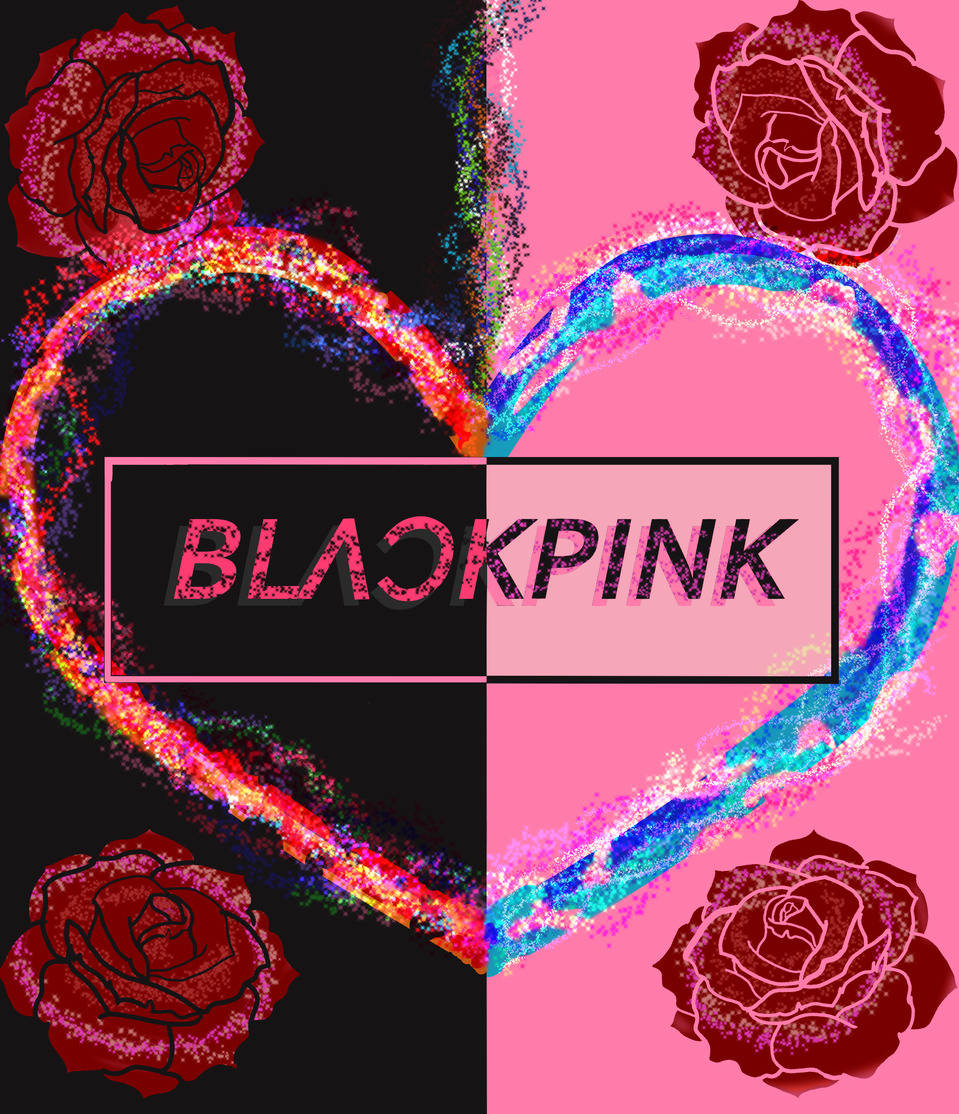 Caption: Glamorous Blackpink Logo On A Dark Background Background
