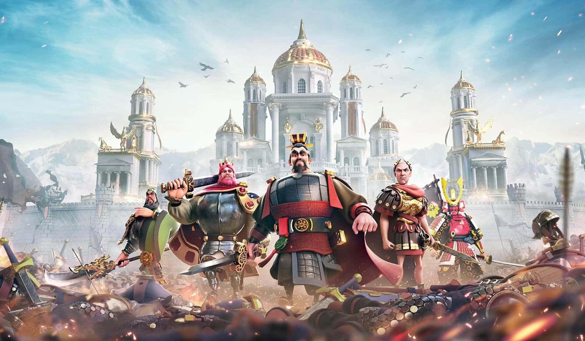 Caption: Grand Castle Of The Enchanting Kingdom Background