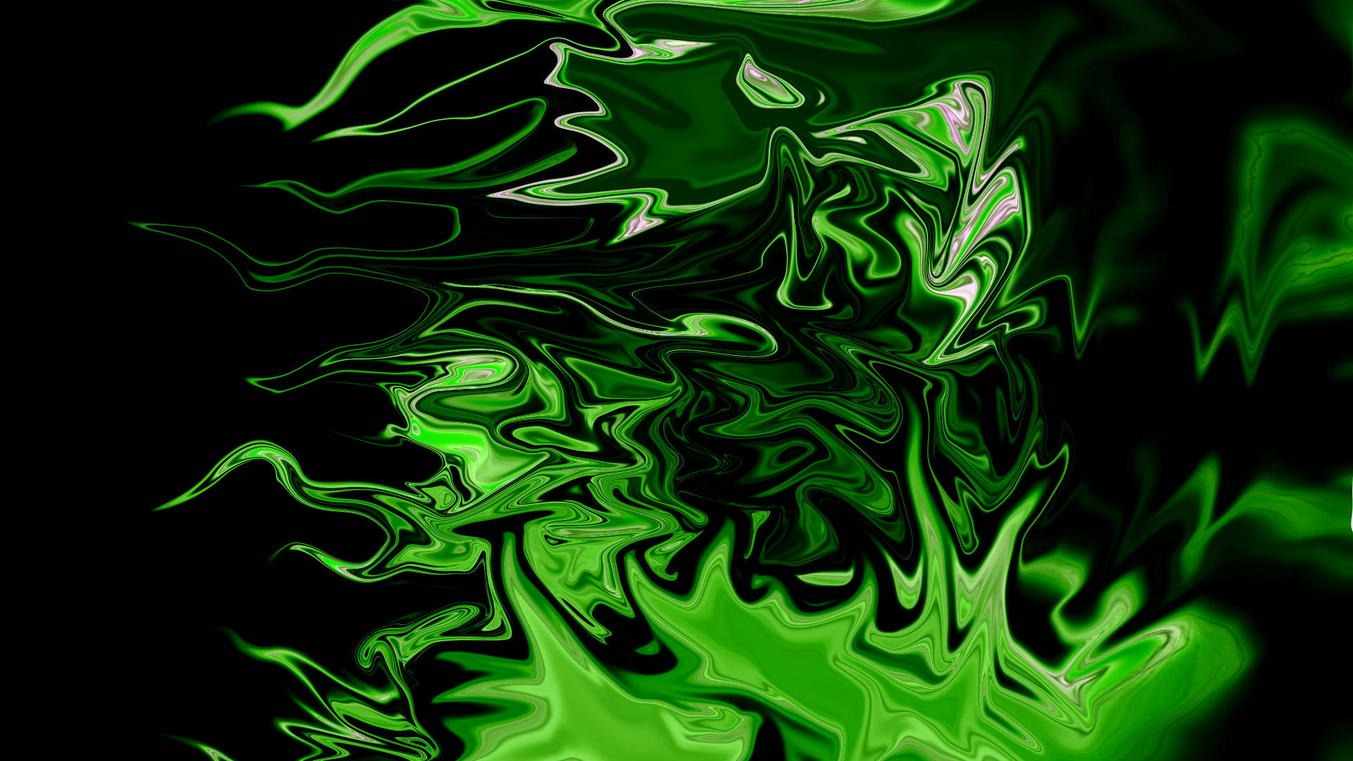 Caption: Green Fire Blooming From Hemp Leaf Background