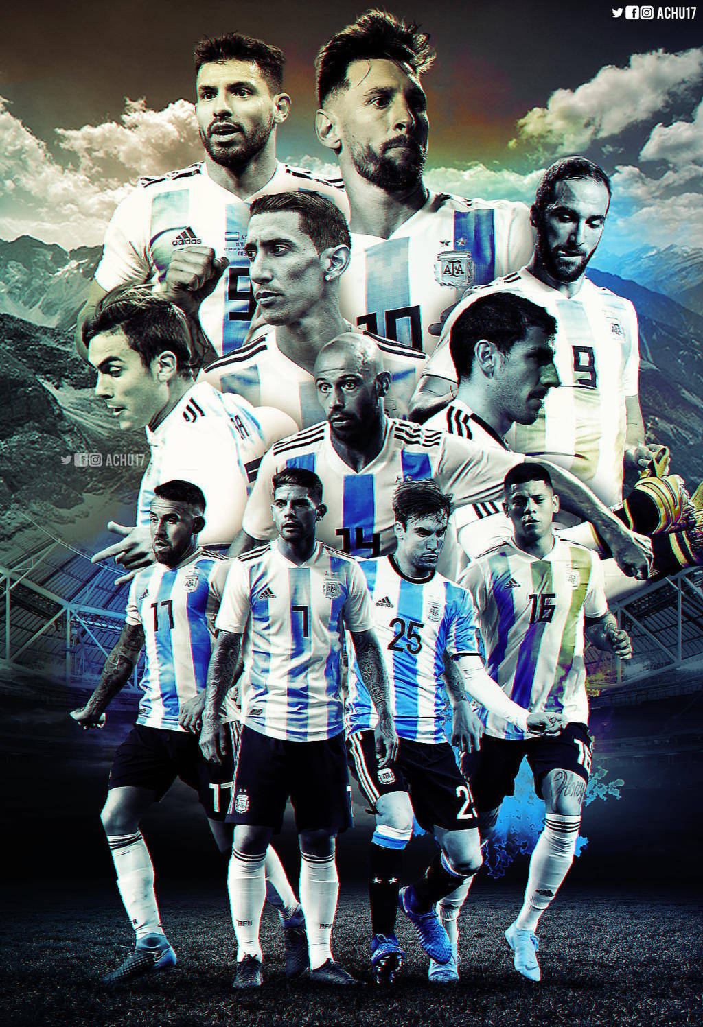 Caption: High-definition Poster Of Argentina National Football Team