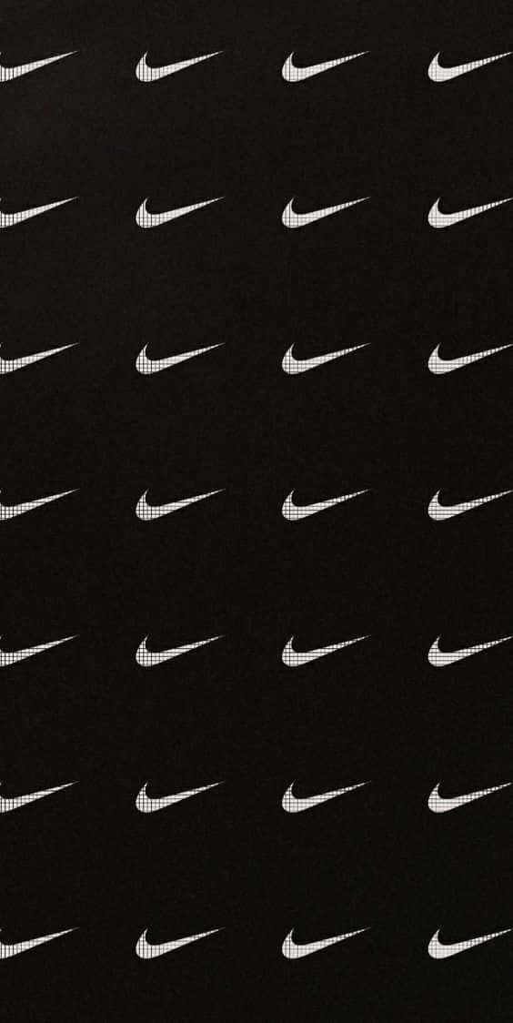 Caption: Iconic Black Nike Sneakers Background