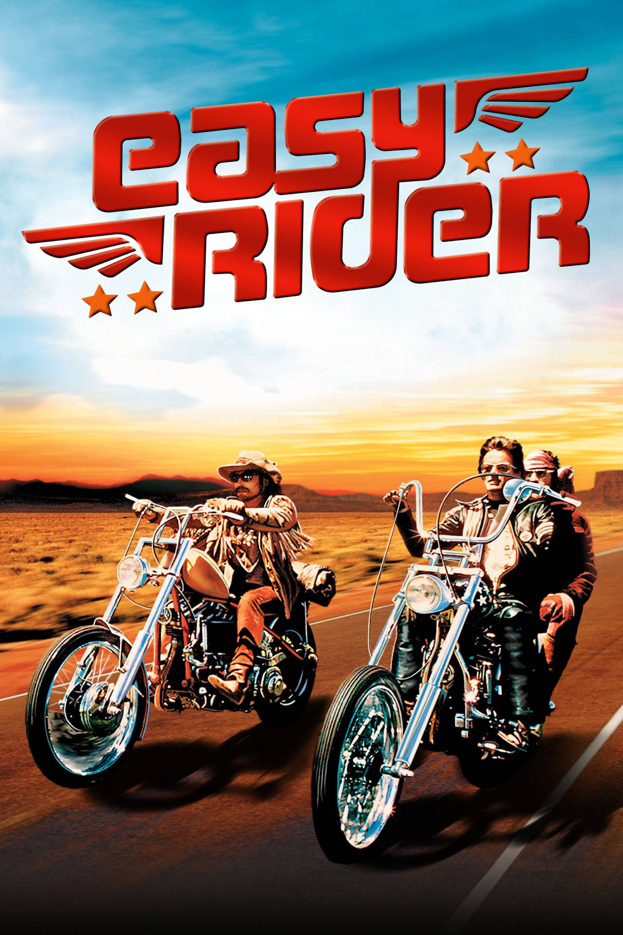 Caption: Iconic Easy Rider Movie Poster 1969 Background