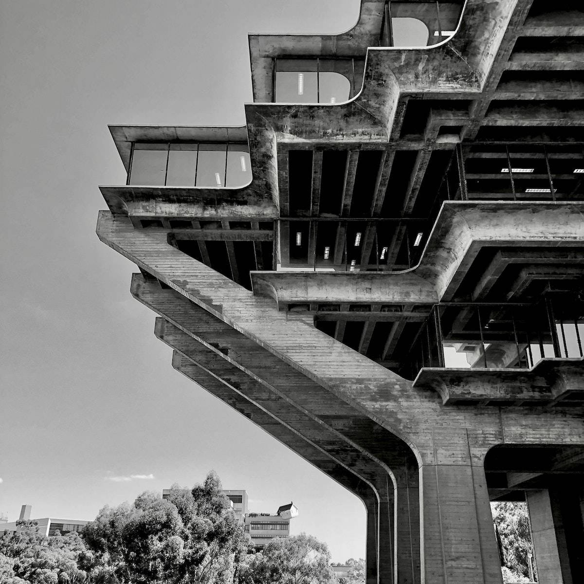 Caption: Iconic Geisel Library At The Heart Of San Diego Background