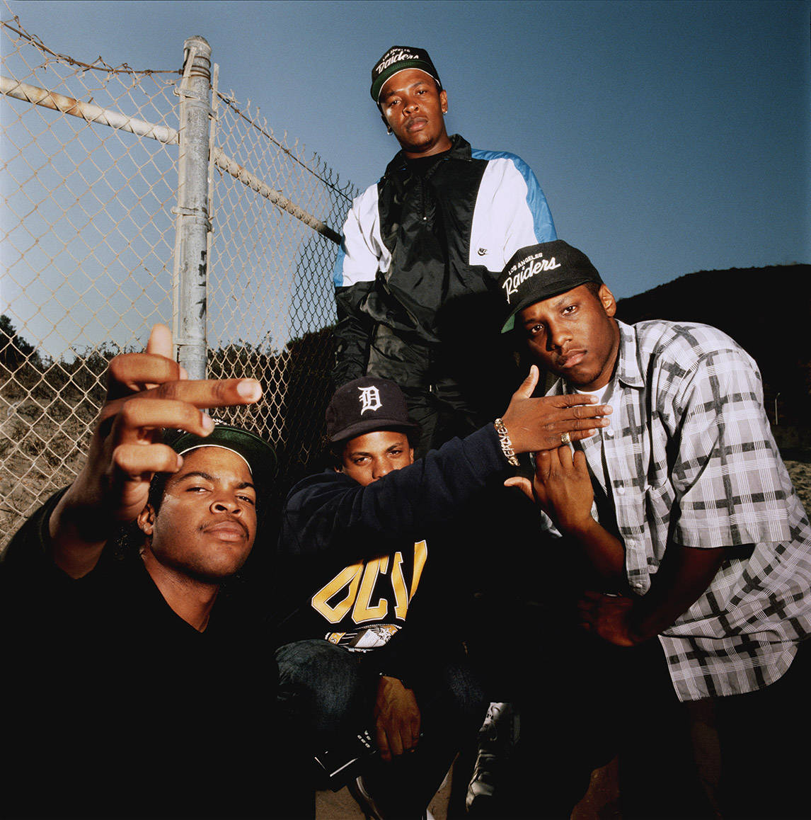 Caption: Iconic N.w.a. Pose - Malibu Fence, 1989